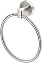 Gatco 4642 Glam Towel Ring, Satin Nickel / Wall Mounted 6.5" Towel Ring for Bathroom