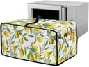 Toaster Ovens Cover Lemon Print Waterproof Kitchen Small Appliance Covers Microwave Oven Dust-Proof Bread Machine Cover with Storage Pockets
