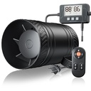 4 Inch Inline Duct Fan with Humidity Sensor and Remote, Upgraded 3 Speed Timer Humidity & Temperature, Low Noise HVAC Ventilation Fan in Basement Bathroom Workshop Attic FP128A