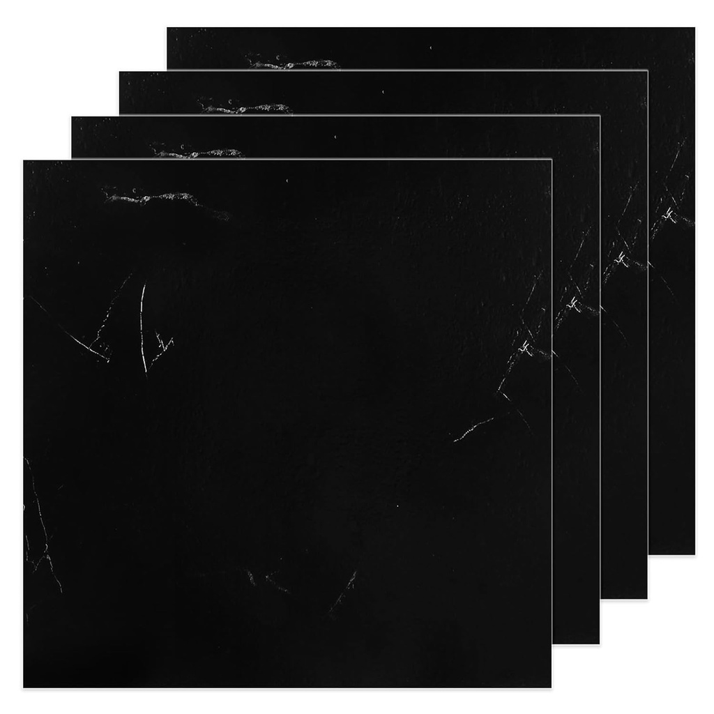 40 Sheet Vinyl Flooring 12x12 Peel and Stick Floor Tile Waterproof Black Marble Vinyl Floor Tiles Clearance Self Adhesive Floor Tiles Sticky Laminate Flooring for Bathroom Kitchen Basement RV