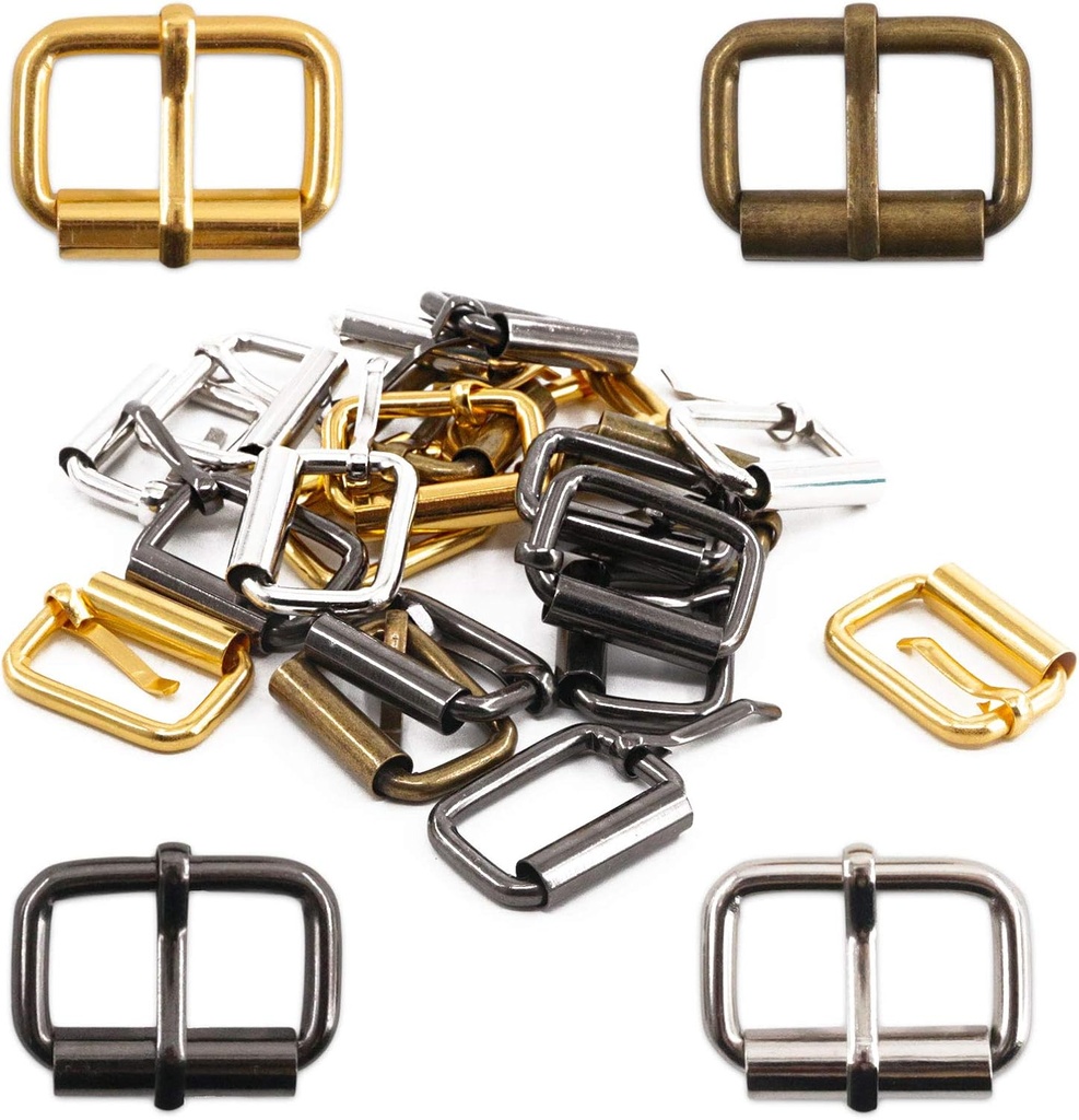 1 inch 25mm Metal Belt Buckle Hardware Assortment Webbing Strap Loops Clasp for Belt Craft DIY Accessories