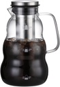 Coffee Carafe Cold Brew Iced Tea Water Glass Pitcher Coffee Maker Pot with Removable Stainless Steel Filter Drip Dual Use Espresso Carafe Tool Coffee cup