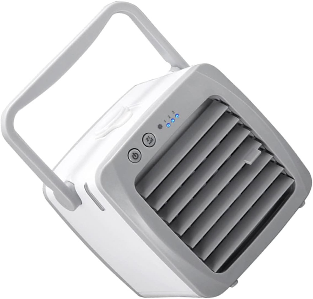 Zerodeko 1pc Mini Usb Air Conditioner Fan Portable Desktop Cooling Device for Use Energy-efficient Air Cooler Low Power Consumption for Study Work and Sleep