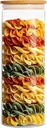 Glass Jars with Airtight Lids - Pasta, Cookie & Cereal Containers - 2100ml for Kitchen & Pantry Organization