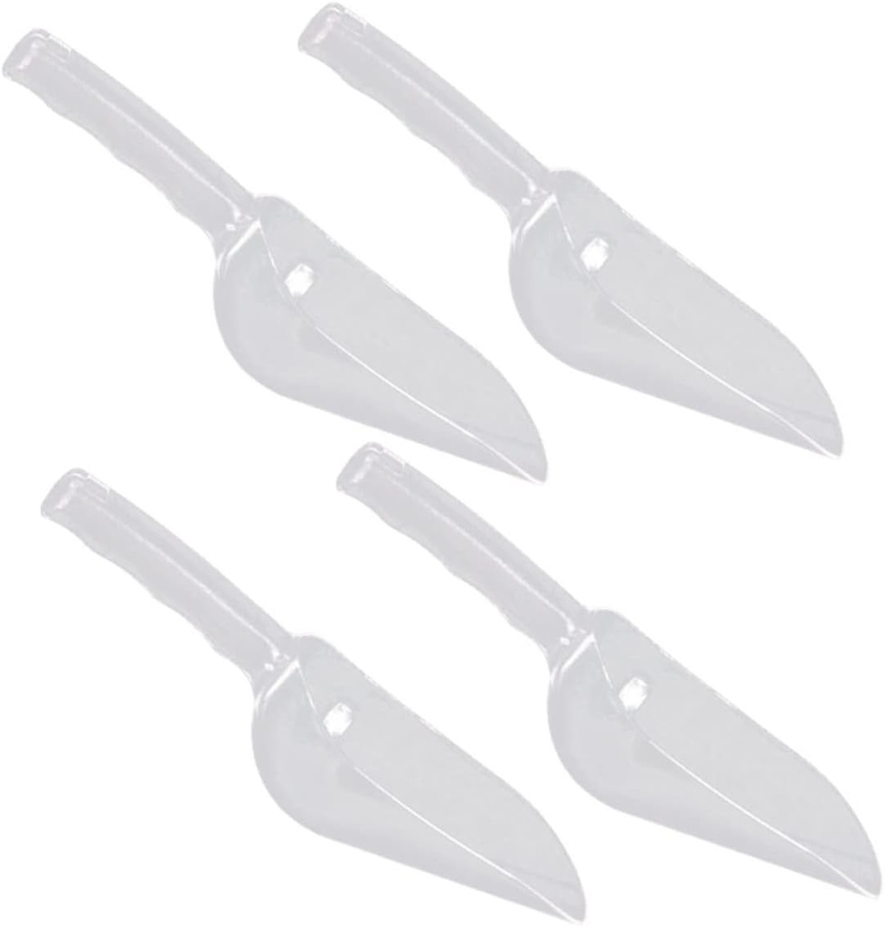 Alipis 4pcs Multi-functional Plastic Ice Scoop Ergonomic Design for Ice Flour Nuts and Beans for Kitchen Bar and Restaurant Use