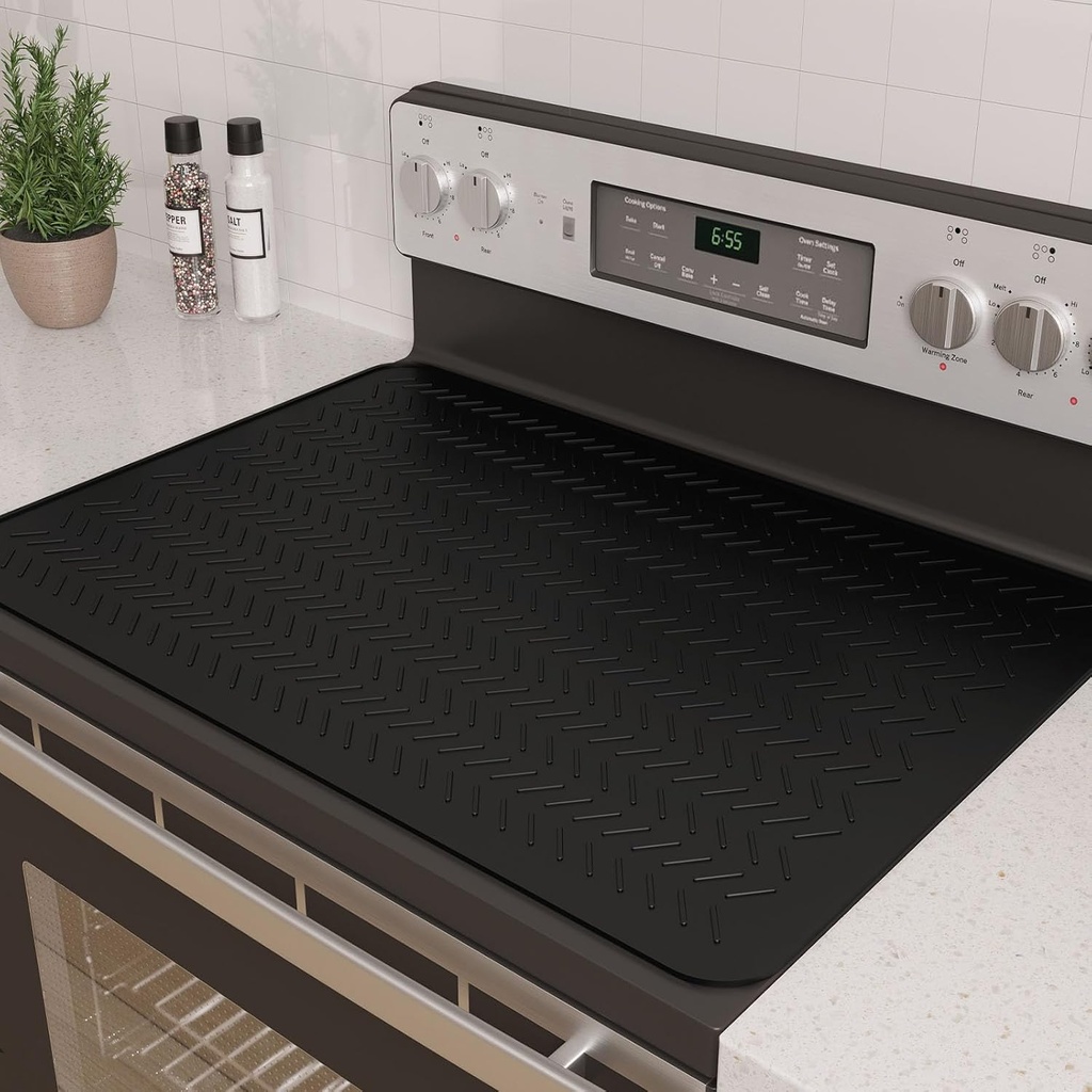 Stove Top Covers for Electric Stove, Thickened Premium Silicone Stove Mat for Glass Top Stove, 28 x 20 Glass Stove Top Cover Protector, Oven Range Top Cover, XL Dish Drying Mat