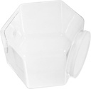 Garneck Hexagon Transparent Storage Jar with Sealed Lid Clear Container for Cookies Candy Tea Nuts Dry Food Kitchen Pantry Organization