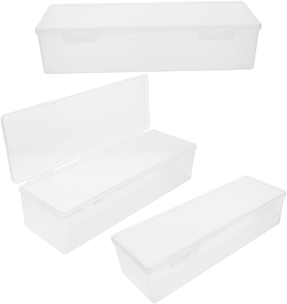 Cabilock Airtight Spaghetti Storage Container Lid 3pcs Refrigerator Fresh Keeper Box for Bread Pasta and Snacks Sturdy Kitchen Organizer