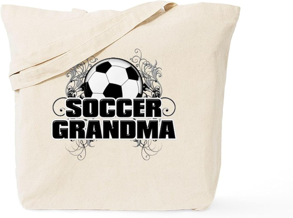 CafePress Soccer Grandma (Cross) Tote Bag Reusable Natural Beige Canvas Shopping Bag