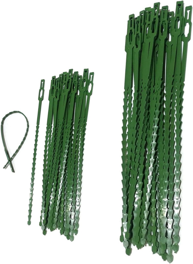 300 PCS Adjustable Plant Ties Flexible Garden Plant Ties, Green Multi-Function Sturdy Garden Plant Twist Tie Plastic Garden Ties Plant Support Tree Shrub, Office Home Cable Organization (13 & 23 CM)