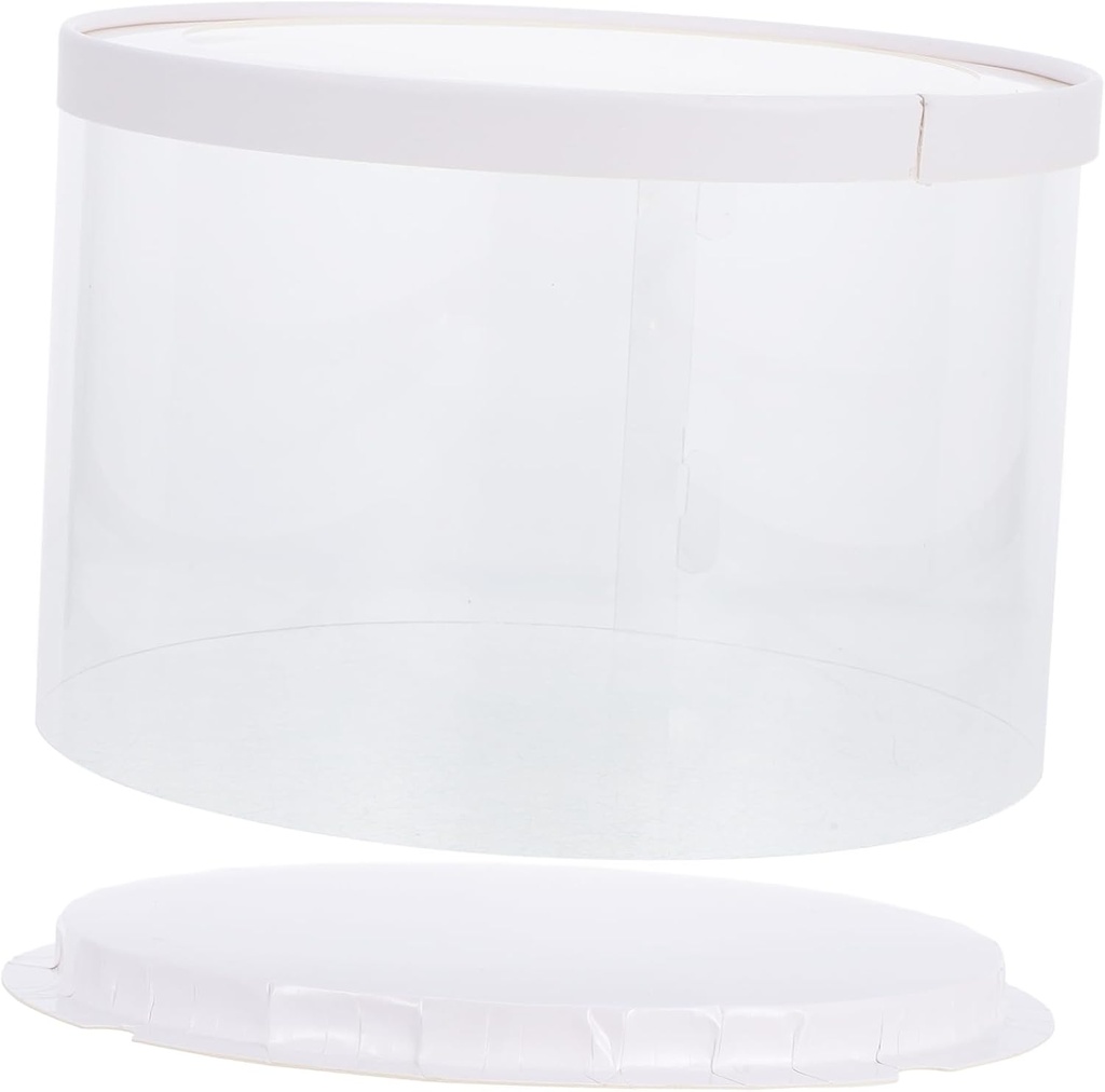 4Pcs Transparent Cake Boxes Single Layer Cake Carrier with Clear Lid for Weddings Birthdays Celebrations Cake Transport Container for Freshness Visual Appeal