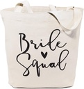 The Cotton & Canvas Co. Wedding, Bridesmaid Gift, Beach, Shopping and Travel Resusable Shoulder Tote and Handbag