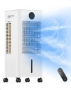Portable Air Conditioner, Evaporative Air Cooler Windowless with Remote, 3 Speeds, 12H Timer, Oscillating Swamp Cooler for Bedroom, Living Room, White