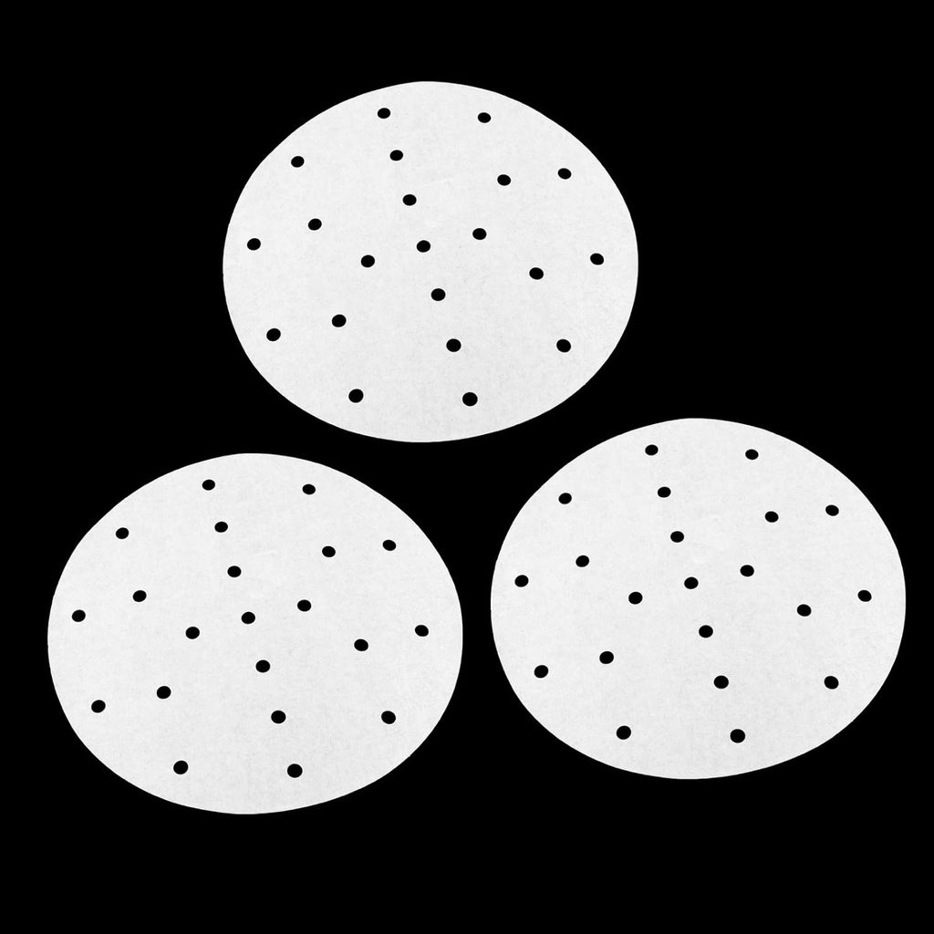 8" Small Bamboo Steamer Liners, 100Pcs Non-stick Steam Paper for Steamed Dumplings Buns