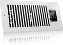 PowerScale 4" x 10" Smart Vent & Quiet Air Booster Register Fan with Humidity Sensor | Register fan with LCD Display | Ceiling register booster fan for Efficient HVAC Air Boosting