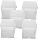 Cabilock 5pcs Clear Cake Boxes for Easy Storage and Transport for Birthdays Weddings and Parties Lightweight Packaging for Cakes and Desserts