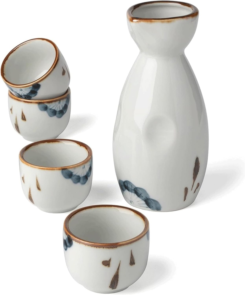 Japanese Style Sake Stoneware Sake Cups Set Ceramic Sake Set Japanese Ceramic Sake Cups 4 Small Tea Cup Sake Cups