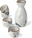 Japanese Style Sake Stoneware Sake Cups Set Ceramic Sake Set Japanese Ceramic Sake Cups 4 Small Tea Cup Sake Cups