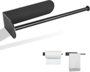 Kitchen Magnetic Stainless Steel Paper Towel Holder for Refrigerator, Grill, Toolbox (Magnetic-30cm-Black-B)