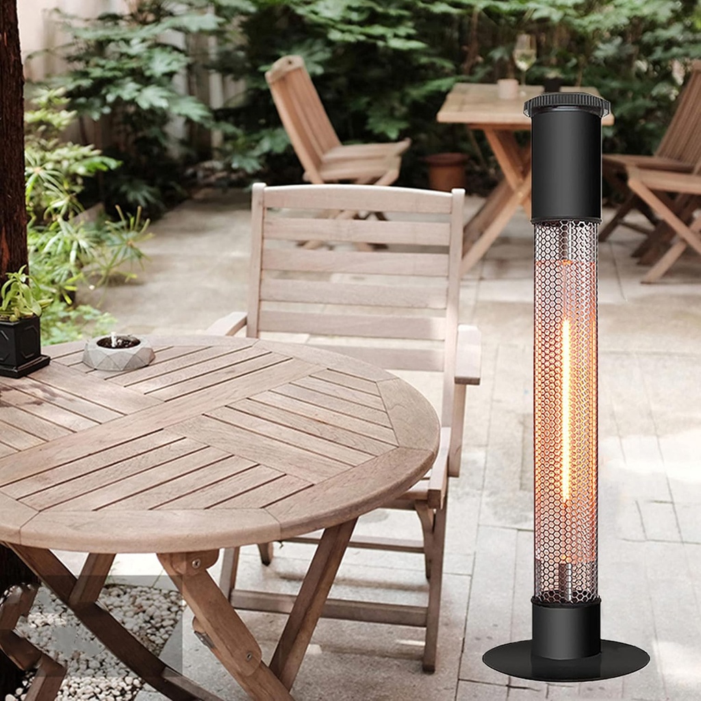 Outdoor Patio Heater with Stand Base, Portable Outdoor Heater 360° All-Round Heating,1500w Electric Outdoor Heater, One Second Fast Warming, for Indoor/Outdoor