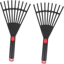 2Pcs Durable Gardening Grass Rakes for Home Use Soil Loosening Agricultural Rakes with Sturdy Construction for Leaf Cleanup and Lawn Maintenance