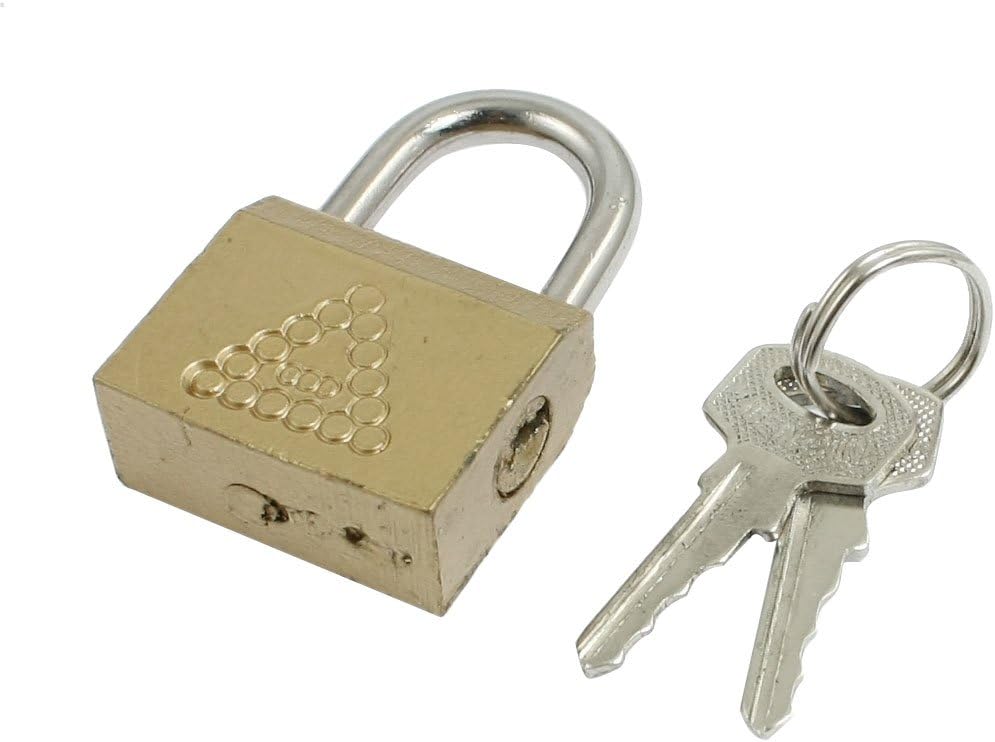 Household Cabinet Padlocks Door Jewlery Box Part Safety Brass Padlock Lock Combination Padlocks Gold Tone