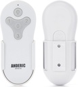 Anderic RRTR214D Replacement Ceiling Fan Remote – Compatible with Harbor Breeze TR214D, TR214B, TR214A, KUJCE10311, KUJCE10712, KUJCE10610 – 3-Speed Fan & Light Control – Receiver Required