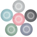 6 Pack Show Drain Hair Catcher Kitchen Sink Drain Strainer Bathtub Drain Hair Catcher Shower Drain Cover