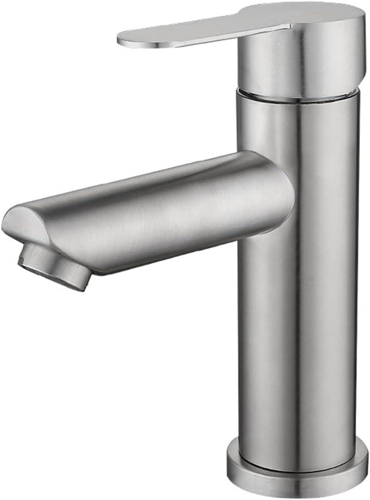 Bathroom Basin Faucet Stainless Steel Single Handle Sink Mixing Faucet Single Hole Cold and hot Water Classic Bathtub Faucet