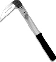 Japanese Weeding Sickle Heavy Duty 3.5" Japanese Stainless Steel Blade, Made in Japan, Light Aluminum Handle Garden Sickle Tool, Weeder Grass Sickle Knife Hand Tool (Straight & Serrated Blade)