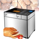 710W Automatic Bread Machine, 1kg Professional Stainless Steel Bread Maker With 17 Modes, Smart Touch Screen Fruit Nut Dispenser, 15H Timer, for Home, Office, Hotel, Cafe