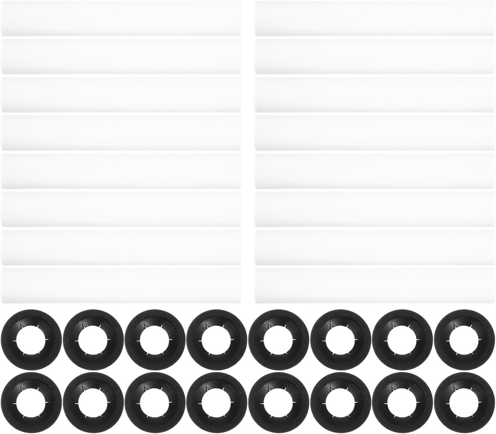 Garage Door Hinge Roller Sleeves Kit Silent Plastic Roller Sleeve Set Easy Installation Compatible with Various Garage Doors