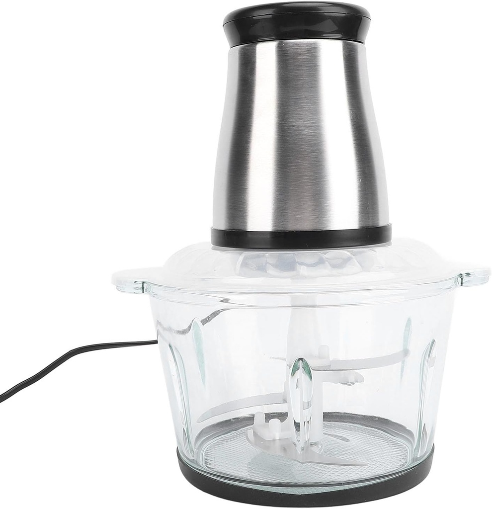 Meat Grinder, Stainless Steel Pure Pure Copper Motor 2L Food Processor for Vegetables (US Plug 110V)