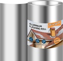 Aluminum Roll Flashing, 24'' x 50' Metal Roofing Roll for Roof and Garden, Prevents Roofing Stains, 0.019-inch/0.3 mm Thickness (26GA) Roof Strip for Moss and Mildew Prevention