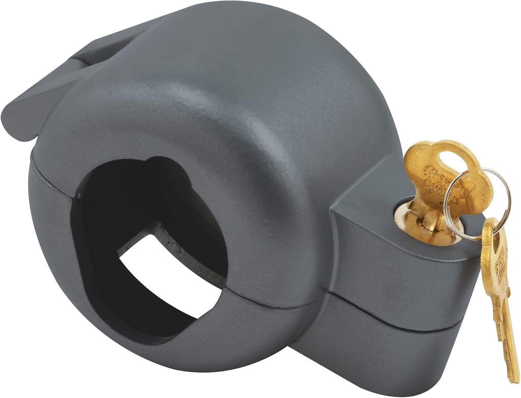 Prime-Line S 4181 Handle Lock-Out Device – Handle Lock with Key to Block Access to Keyhole, Removeable and Easy to Use, Fits Round Doorknobs with Max Diameter of 2-7/8 Inch (Single Pack)