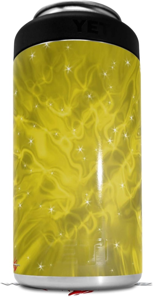 Skin Decal Wrap compatible with Yeti 16oz Tall Colster Can Cooler Insulator Stardust Yellow (COOLER NOT INCLUDED)
