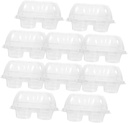 PRETYZOOM 10pcs Cavity Cake Mousse Box Dessert Boxes Lids for Bakery Party Cupcake Carrier