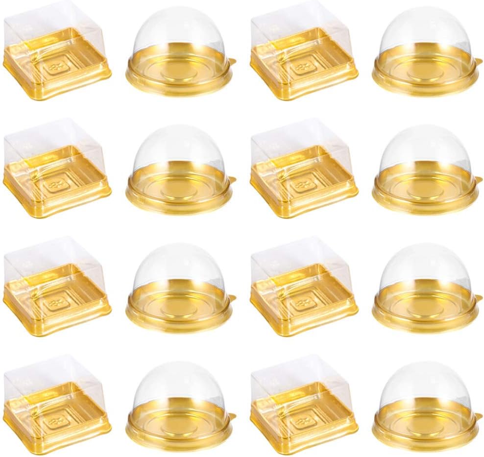 DOITOOL Baking Box 100 Pcs Round Moon Cake Cases Cookie Boxes Convenient Storage Simple Design