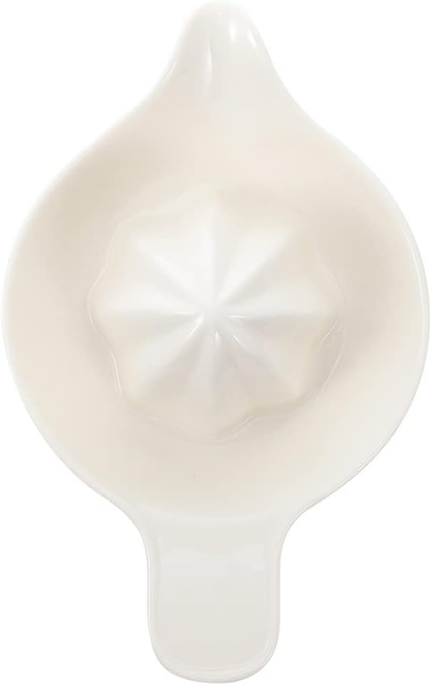 HEMOTON Manual Juicer Citrus Lemon Squeezer Ceramic Fruit Juicer Lime Press Professional Hand Juicer Lemon Crusher for Home Kitchen Tool White