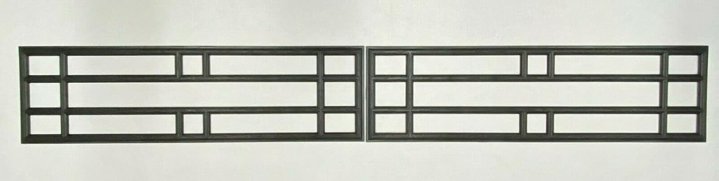 2 Amarr Prairie Long Panel Replacement Inserts for Amarr Garage Doors Black 38.5" x 11" ONLY FITS Amarr & Pella Garage Doors