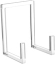 Plate Stands for Display Easel Clear Stable Picture Frame Stand Square Holder for Photo Plate Greeting Cards Art Craft Decor
