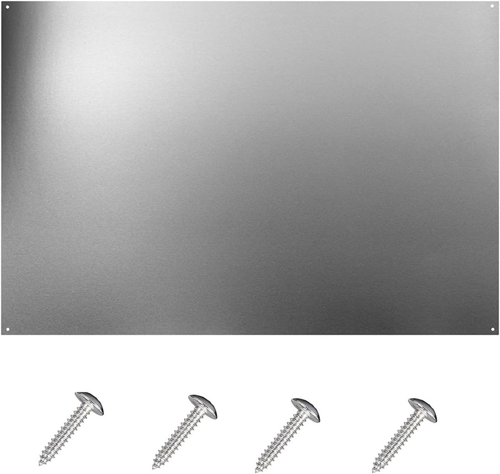 zsttion Stainless Steel Backsplash ，24 x 30Inch Range Hood Stove Backsplash for Kitchen Wall，Stainless Steel Sheet Four Pre Drilled Holes for Easy Installation (1)