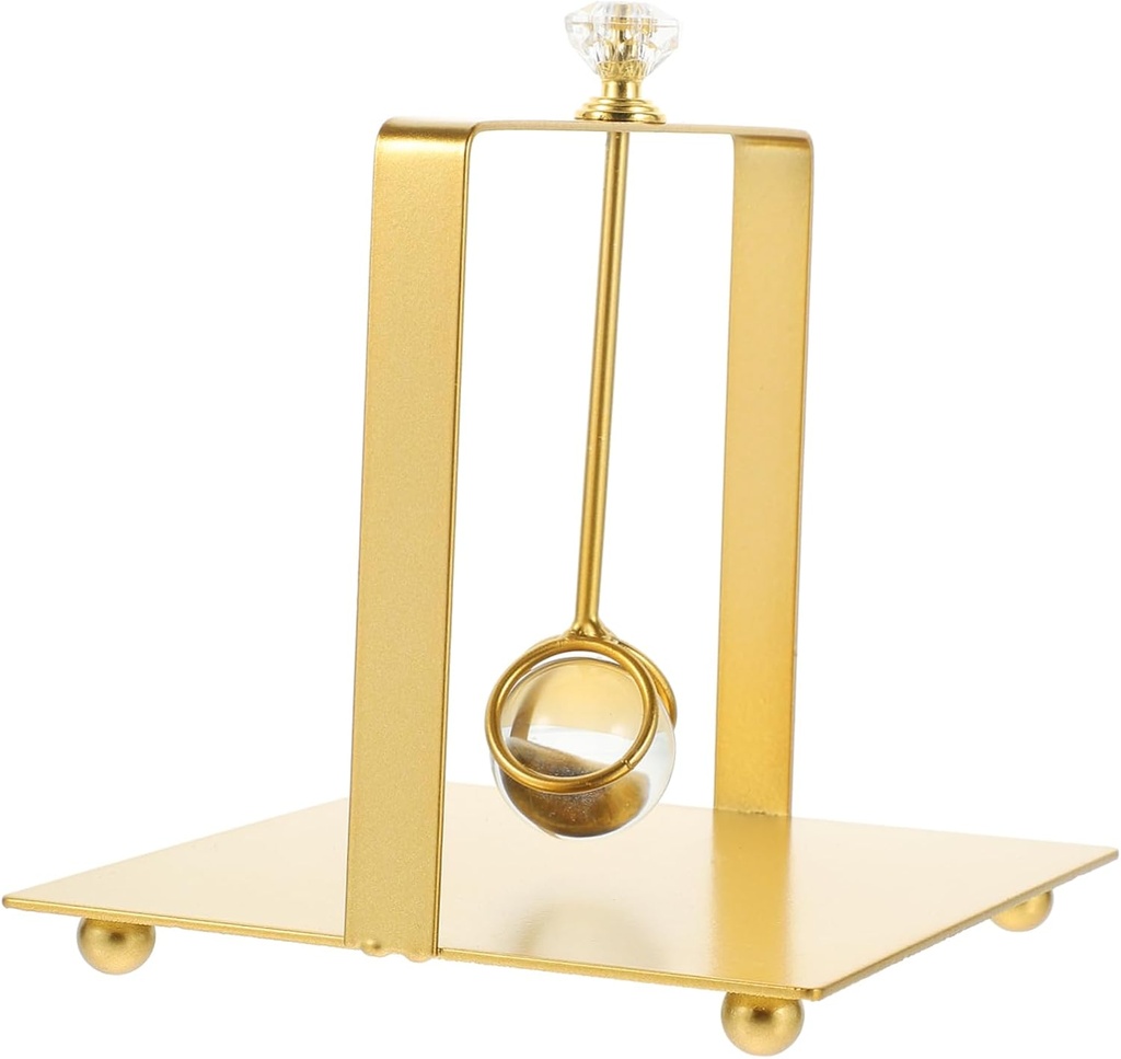 OUNONA Luxury Gold Metal Napkin Holder with Crystal Ball Sturdy Transparent Tissue Storage Stand for Tabletop Freestanding Elegant Serviette Organizer for Dining and Kitchen
