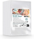 Vacuum Sealer Bags 100 Quart 8"×12" Precut Bags for Food Saver, Commercial Grade, BPA Free, Heavy Duty Food Sealing Bags for Storage, Meal Prep, Sous Vide