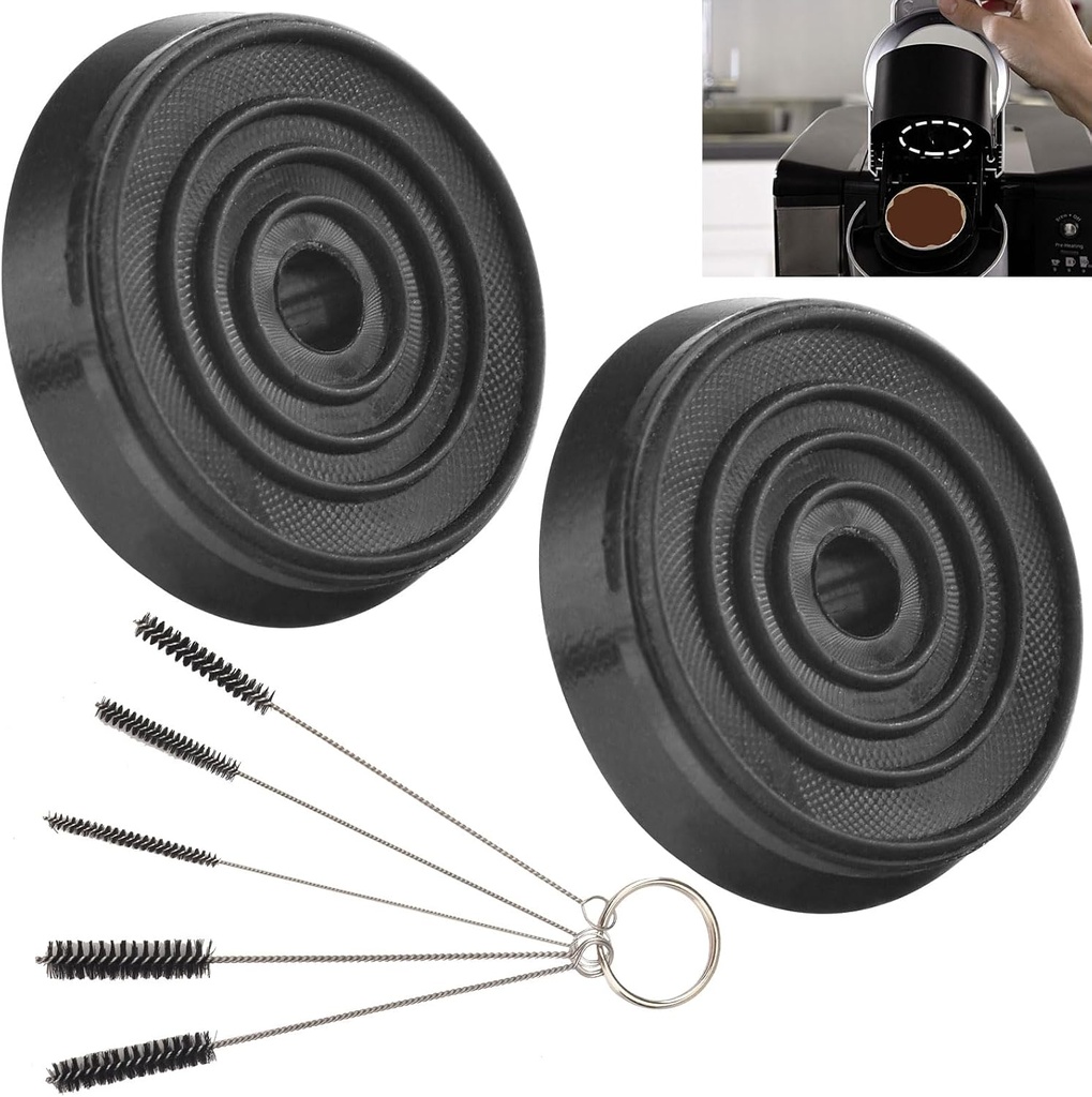 2 Pack Replacement Needle Seal Silicone Rubber Gasket w/Drinking Straw Cleaning Brushs Fits for Most Keurig Coffee Makers for 2008 Keurig K147 OfficePro