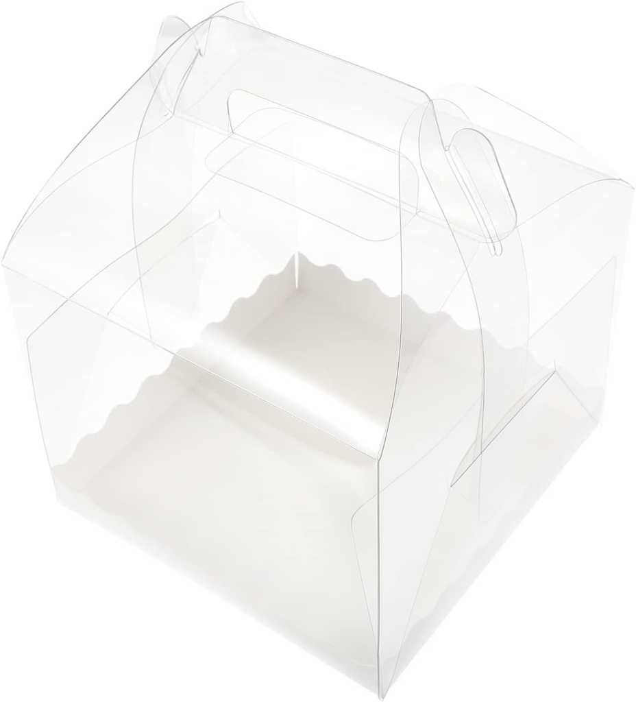 10pcs Cake Carrier Take Out Box Portable Bakery Box Handle for Cake Cupcake Storage