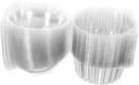 KICHOUSE 50Pcs Clear Muffin Boxes Safe Pet Cupcake Containers for Desserts Easy to Assemble Bakery Supplies Reusable Treat Boxes for Parties and Gifting