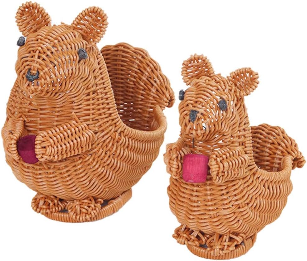 Squirrel Cute Cartoon Fruit Bowl Animal Creative Snacks Bowl Bread Boxes Fruit Plate Kitchen Living Room Storage Ornaments