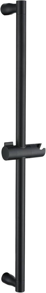RRAJJ Shower Slide Bar 29 Inch with Adjustable Shower Head Holder, Thickened Pipe SUS 304 Stainless Steel Slide bar for Home and Hotel Bathroom,Screw Wall Mounted (Black)