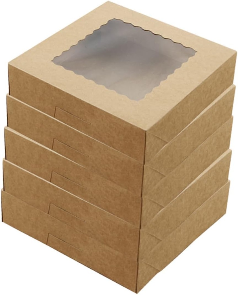 5pcs Pastry Boxes Window Cake Packing Box Wedding Favor Bakery Dessert Container